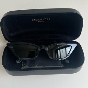 Coach Cat Eye Sunglasses with Leather Hard Case